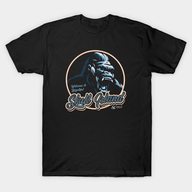 Welcome to Beautiful Skull Island T-Shirt by Alema Art